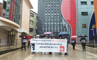 Greba hasi dute Debagoieneko Ospitaleko anestesistek