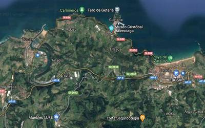 AP-8 errepidea itxita dago Zarautz eta Zumaia artean, Bilborako noranzkoan