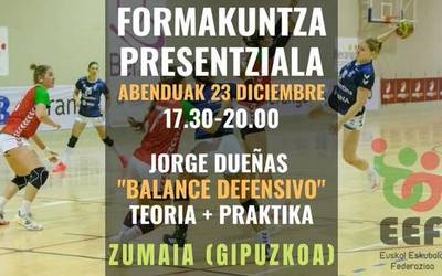 Goi mailako eskubaloi formazio saioa izango da 23an Zumaian