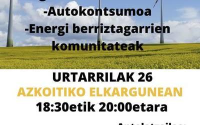 Energia ereduei buruzko hitzaldia