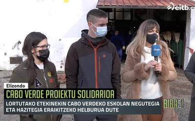 Elizondoko Lanbide Eskola 'Biba Zuek!' saioan agertu da Cabo Verde proiektuarengatik