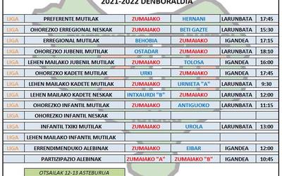 Asteburu honetako partidak Aita Mari futbol zelaian