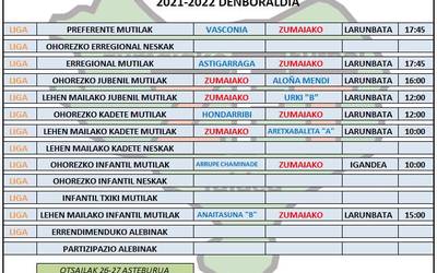 Asteburuko partidak Aita Mari futbol zelaian