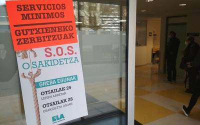 Greba eguna da gaur Osakidetzako Lehen Arretan