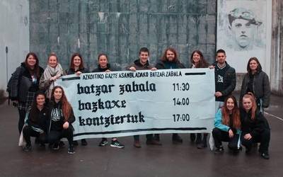 Urteari indarberrituta ekiteko egun osoko egitaraua antolatu du Gazte Asanbladak hilaren 12rako