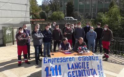 CAF-eko langileek lan geldialdia salatu dute
