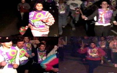 1995ko Korrikak Aiaraldean barrena utzitako irudiak, hemen ikusgai