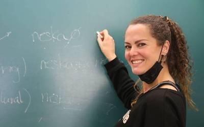 Damaris Ojeda: "Behin galdetu nion zela esaten zen ‘te amo’ euskaraz eta berak papertxo batean idatzi zidan"