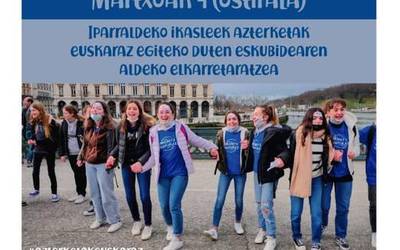 Laudio Ikastolak elkarretaratzeak burutuko ditu martxoaren 4an “Iparraldean ere azterketak euskaraz!” lemapean