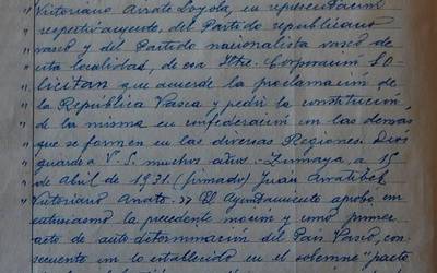 91 urte betetzen dira gaur Euskal Errepublika aldarrikatu zela Zumaian