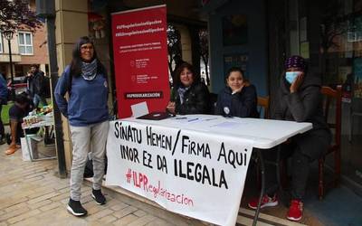 Erregularizazioaren aldeko sinadura bilketa egingo dute repetizioetan ere