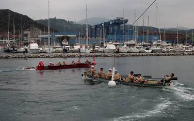 Arraun Lagunak eta Orio nagusi San Telmo trainerilla sarian