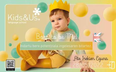 Kids&Us-ek ate irekien eguna egingo du 1 eta 7 urte bitarteko haurrentzat