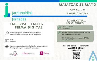 Amurrio Bideanek Ticketbai-ra zuzendutako sinadura digitalari buruzko tailerra antolatu du