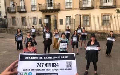 Eraso matxisten kontrako protokoloa aurkeztu du Gasteizko mugimendu feministak