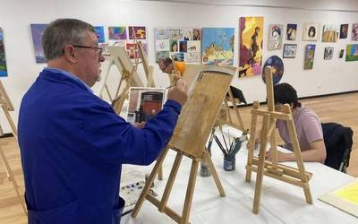Kattagorri arte eskolako ikasleen lanak ikusgai daude Elkargunean