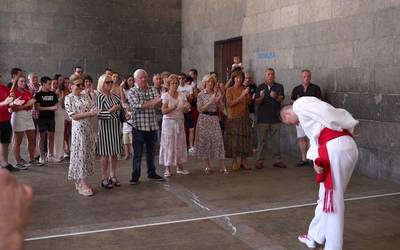 Pelotai Eune itzuli zen Azkoitira, eta festa egun betea ospatu zuten herrian