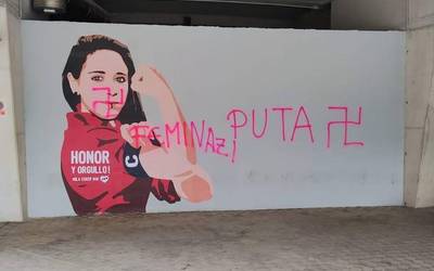 "Atzerapausorik ez!" aldarrikatu du Osasunak Mai Garderen muralaren aurka eginiko erasoaren aurrean