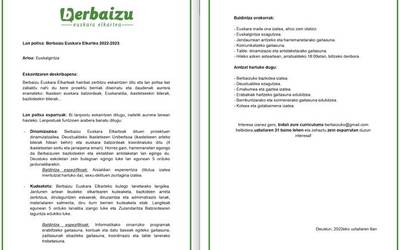Lan poltsa osatzeko deialdia zabalik