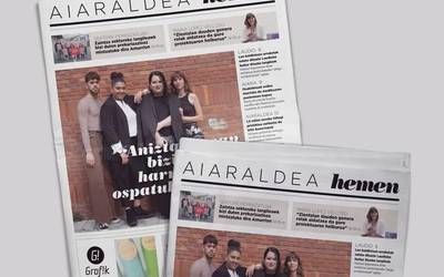 Kalean dago Aiaraldea Hemen hamabostekariaren zenbaki berria