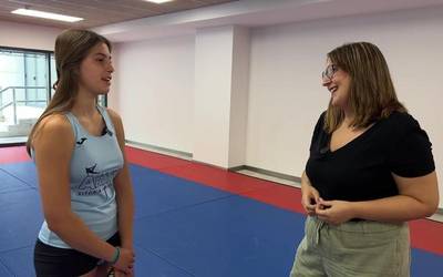 Gasteizera joan-etorrian, gimnasia artistikoan bidea egin nahian