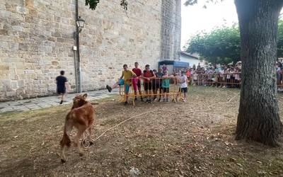 Gazteenek bigantxak izan dituzte Gabirian festen hasiera modu paregabean ospatzeko