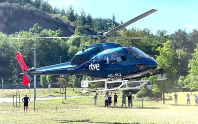 Espainiako Itzuliko helikopteroek ikusmina piztu dute