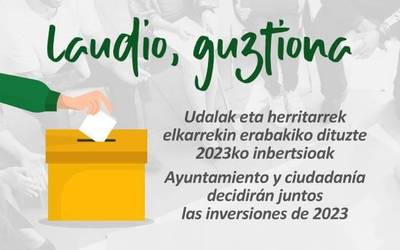 Udalak eta herritarrek elkarrekin erabakiko dituzte 2023ko inbertsioak