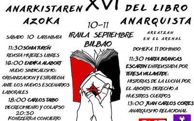 Liburu anarkistaren azokaren XVI. edizioa egingo da irailaren 10ean eta 11n