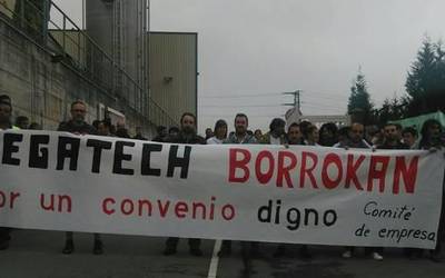 Hiru eguneko greba deitu dute Megatech enpresan, lan hitzarmen berriaren alde