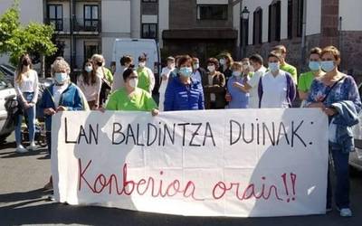 Zahar etxeetan hitzarmena eta baldintza duinak eskatzeko elkarretaratzea eginen dute asteartean Elizondon
