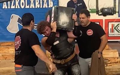 Imanol Royo 'Lartain'-ek marka berria jarri du, 17 urterekin 210 kilo jasota