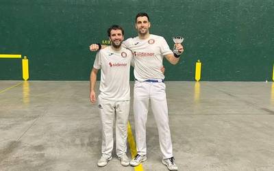 Jokin Aizpuru eta Iker Epelde, Gipuzkoako gomazko paleta txapelketako txapeldunorde