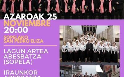 Kontzertu solidarioa eskainiko dute Erandio, Plentzia eta Sopelako abesbatzek barikuan