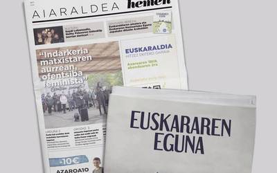 Euskararen Nazioarteko Egunari buruzko gehigarri berezia dakar Aiaraldea Hemen hamabostekari berriak