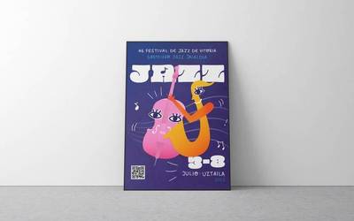 Kontrabaxua eta saxofoia, Gasteizko Jazzaldiaren irudi berria