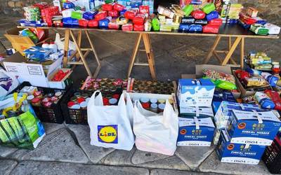 Arrakasta handia lortu du Ekialde Hurbilean lurrikarak kaltetutako errefuxiatuentzako elikagai bilketak
