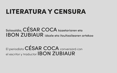 Bidebarrieta kulturguneak zentsuraren eta literaturaren inguruko literatur topaketa bat antolatuko du