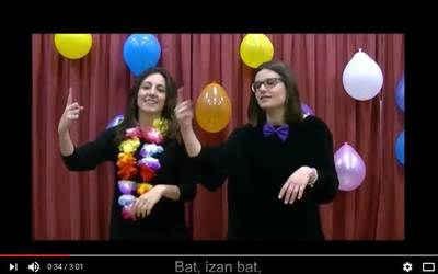 Korrika 20, keinu-hizkuntzan