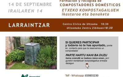 Etxeko konpostagailuak banatuko dituzte bihar, Larraintzarren