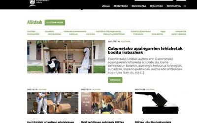 Eskoriatzako Udalak webgunea berritu du