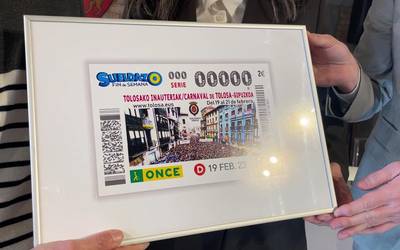 Tolosako Inauterietako irudia  ONCEko kupoian
