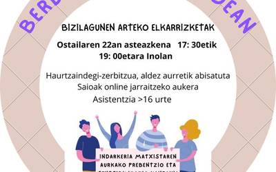 Berdintasunaren Bidean topaketen azken saioa egingo dute bihar Urdulizen