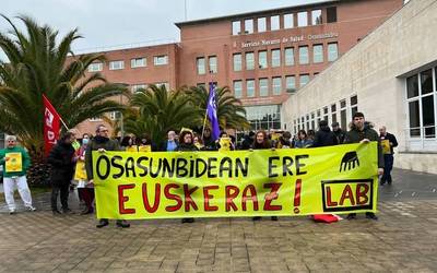 Osasunbidean euskaraz aritzeko eskubidea aldarrikatu du LABek