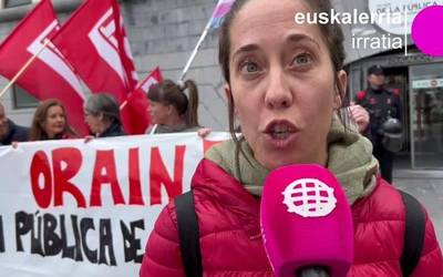 Ehunka irakaslek bat egin dute hezkuntza grebarekin
