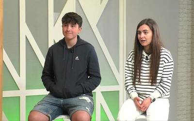 Igamo Packaging taldeko Arantxa Anduaga eta Itxaso Plaza, 'Harmailatik' saioan