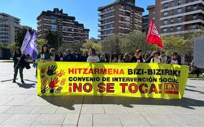Oihan Ataun (LAB): "Esku hartze sozialeko lan hitzarmena bertan behera geratuz gero, prekarietatera itzuliko dira ehunka langile"