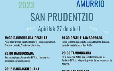 Amurriok danborradarekin eta barraskilo-jatearekin ospatuko du aurten ere San Prudentzio eguna