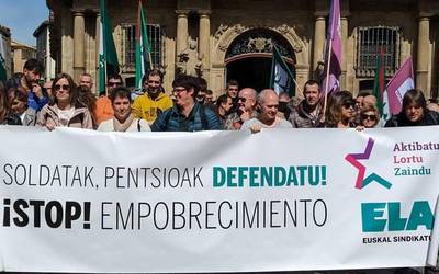 Pentsioen erreformak ekarriko dituen murrizketen aurka mobilizatu da ELA