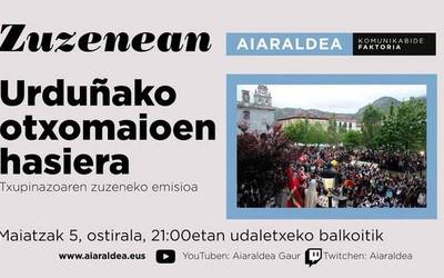 Urduñako Otxomaio jaietako txupinazoa, hemen ikusgai